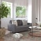 Flash Furniture Dark Gray Faux Linen Upholstered Tufted Loveseat IS-PL100-DKGY-GG - alternate 4